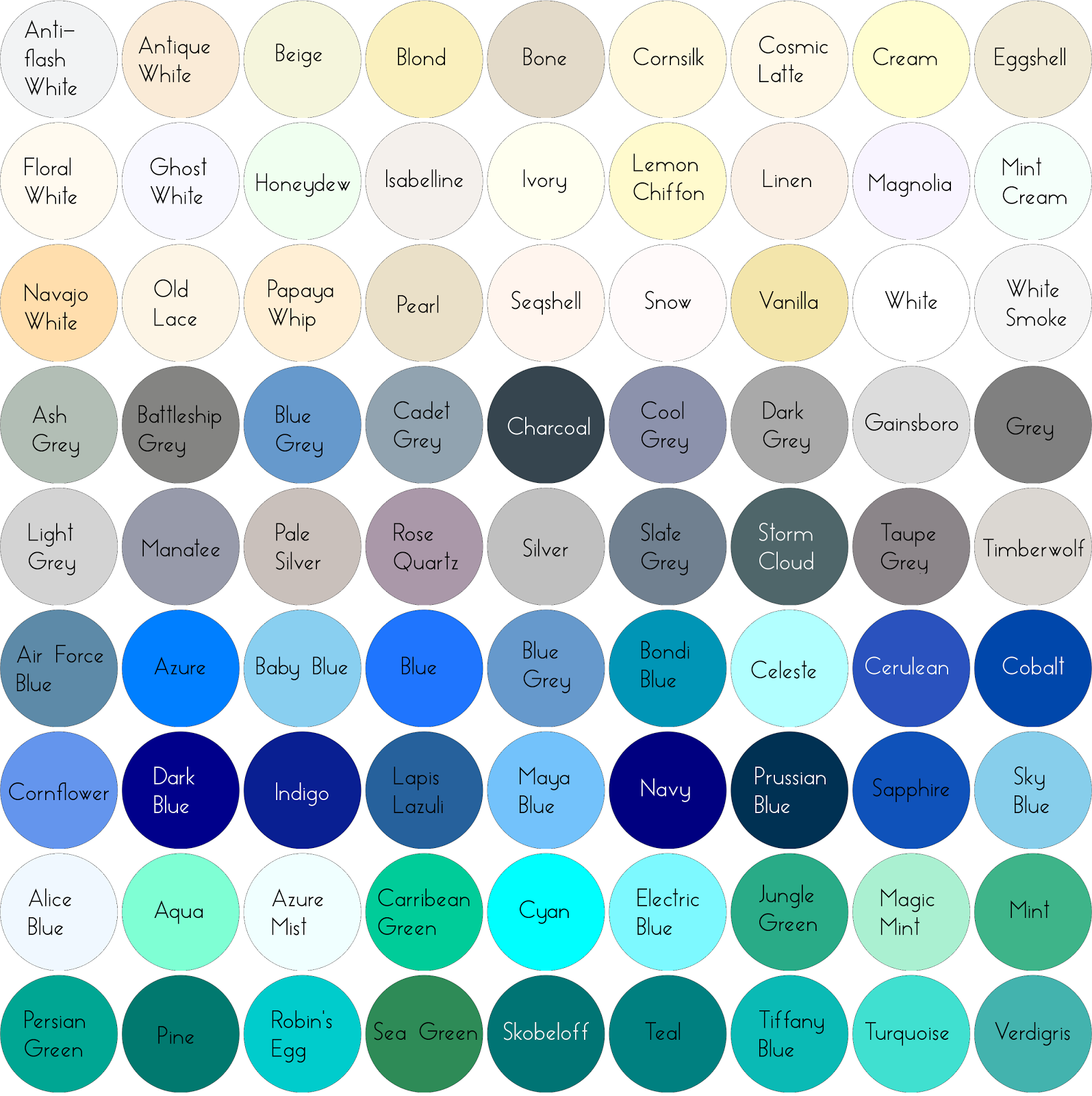 Grey Blue Color Name | colour chart white grey blue cyan png images frompo Grey Blue Color Name | colour chart white grey blue cyan png images frompo