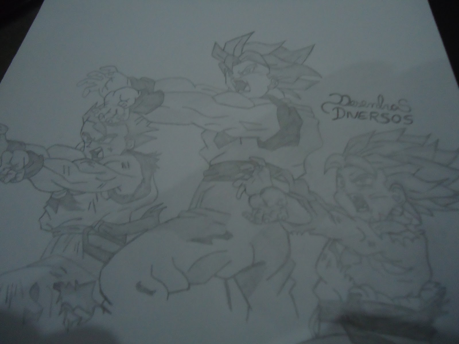 Nando Desenhos : Desenho #12 - Goku, Gohan e Goten
