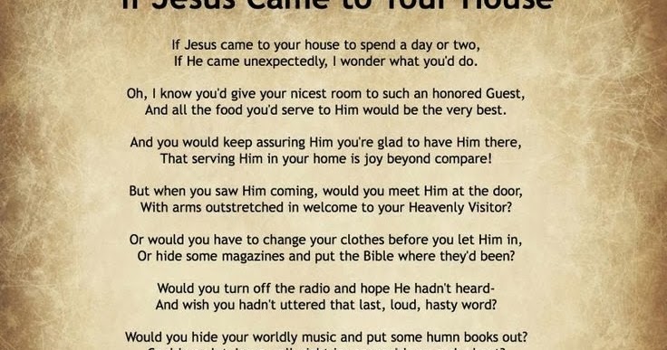 Didi @ Relief Society: If Jesus Came to Your House Poem ... Didi @ Relief Society: If Jesus Came to Your House Poem ...