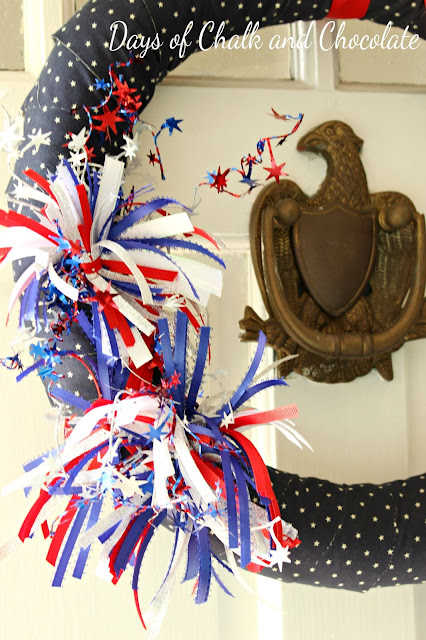 days of chalk and chocolate patriotic wreath