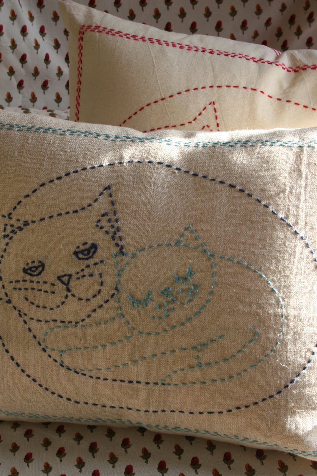 Hand stitched pillows