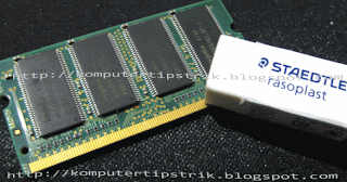 rubber+RAM Cara Membersihkan Memory RAM