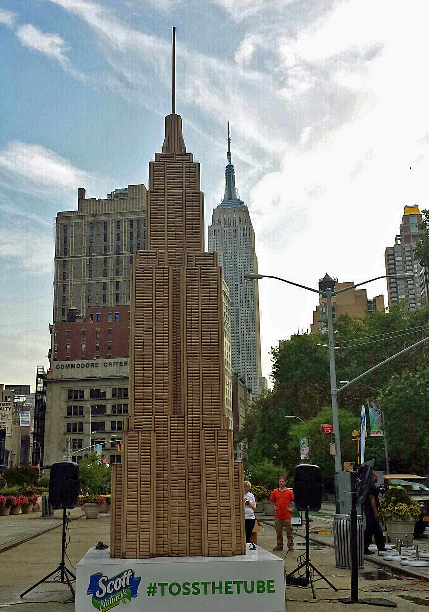 TOILET PAPER TUBES OF EMPIRE STATE BUILDING