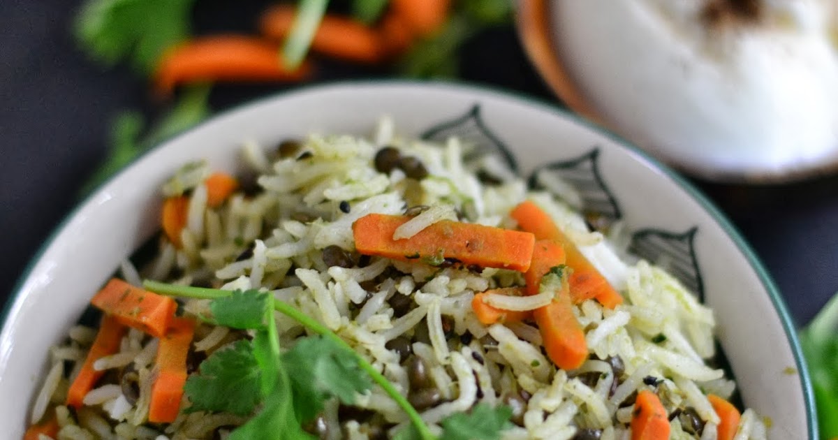 Garlicky Herbed Lentil & Carrot Pilaf