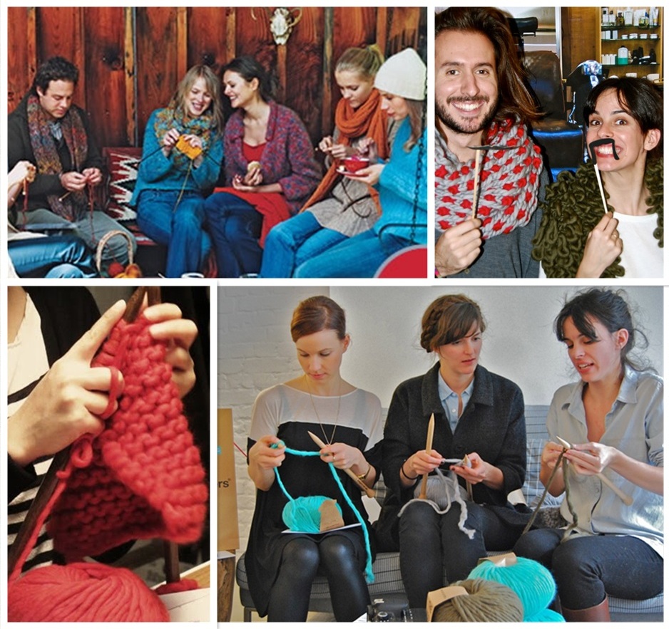 Knitting in the city... Chez Agnes