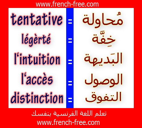  الدرس 1 : تعلم اللغة الفرنسية بالكلمات وجمل مترجمة بالعربية و الفرنسية  4+module+5+mots