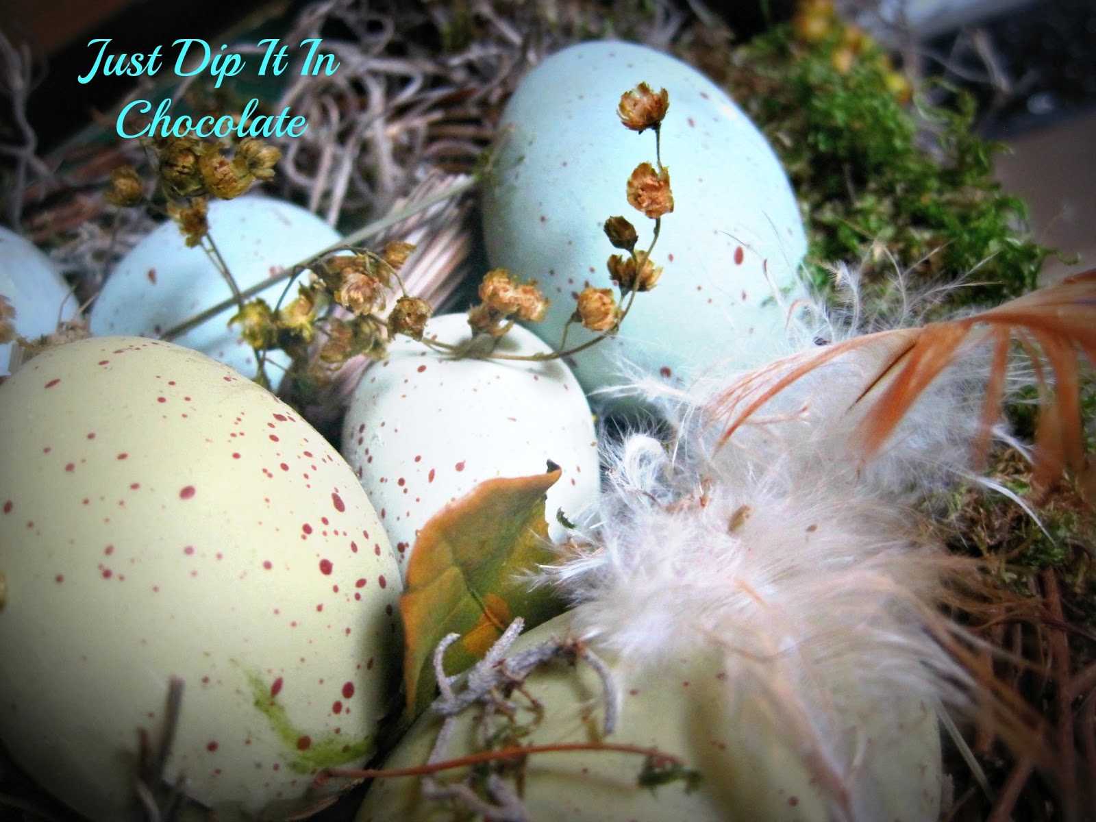Just Dip It In Chocolate Spanish Moss Spring Wreath