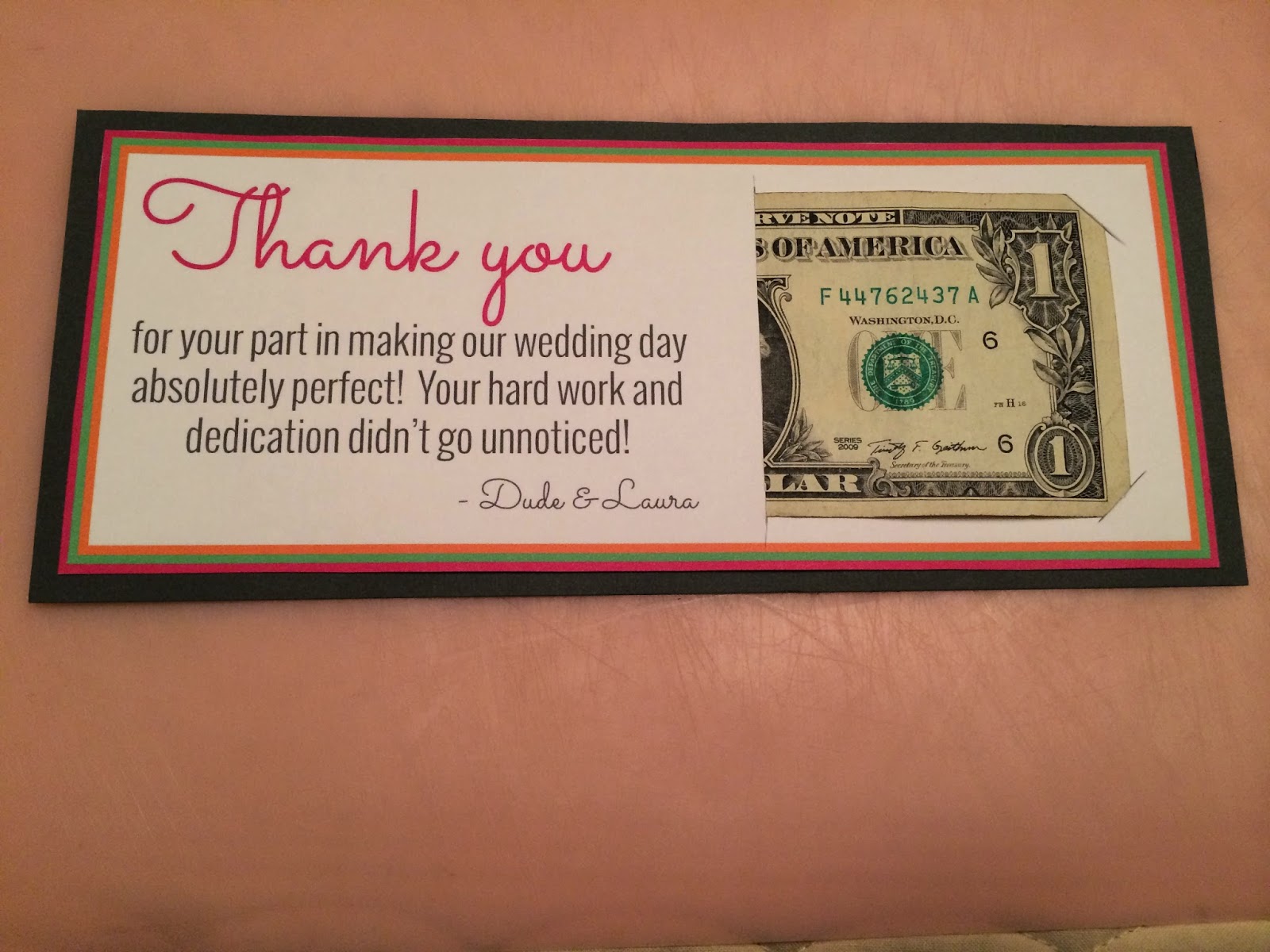 The Doeblerghini Bunch Tipping Your Vendors and a DIY Tip Card