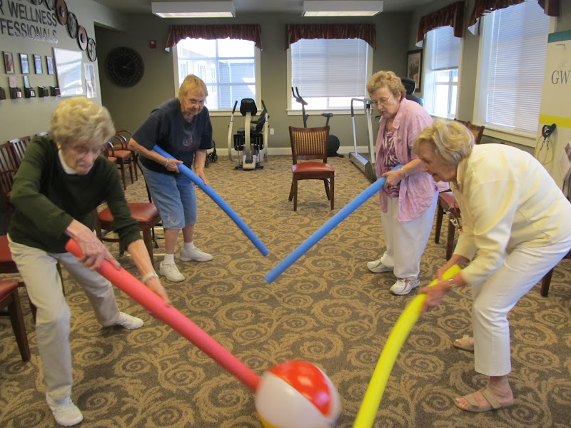 Garden Way Retirement Community Noodle Hockey