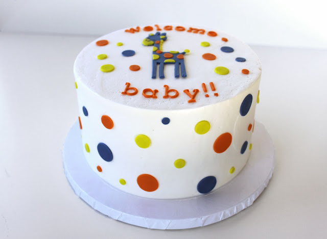 Baby Polka Dot Cake for Baby Shower
