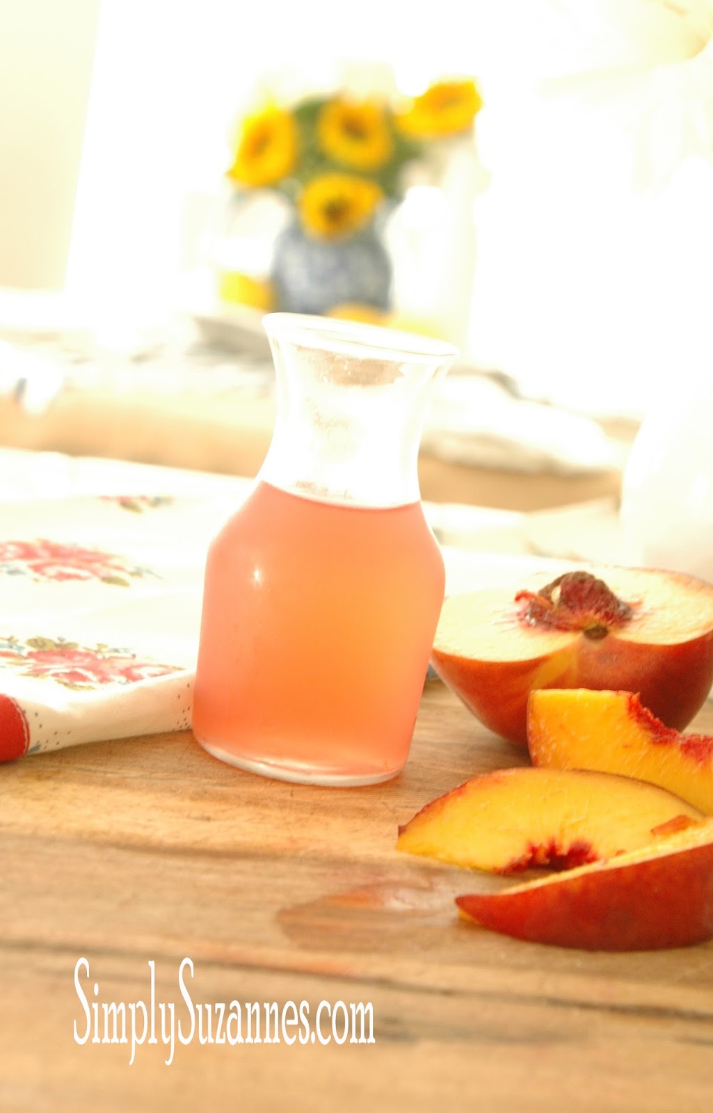 Simply Suzanne's AT HOME peach simple syrup
