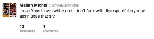 Maliah michel twitter