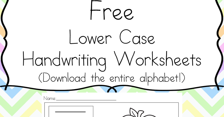 Classroom Freebies Too: Free Handwriting Practice Worksheets