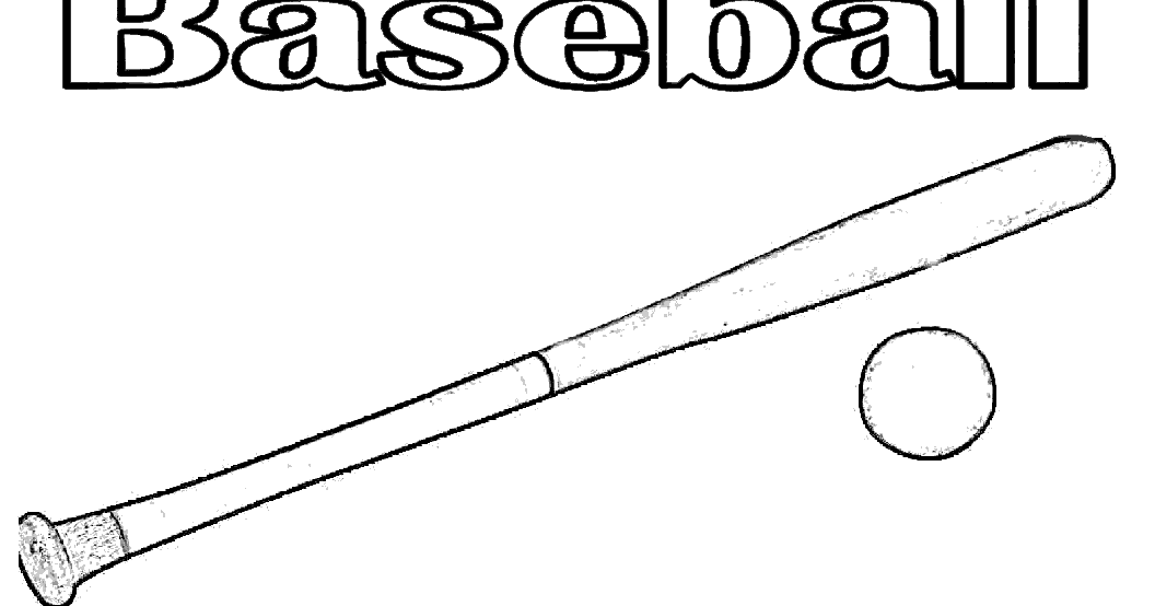 Baseball Bat And Ball Coloring Page >> Disney Coloring Pages