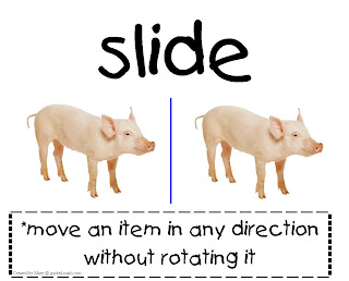 guided math math word wall reflection rotation translation