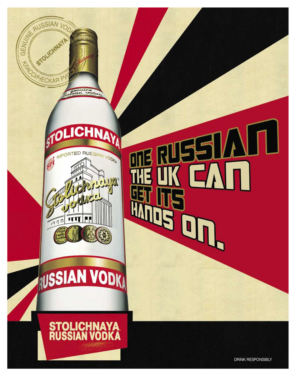 spiritueux magazine Stolichnaya, la vraie vodka russe.