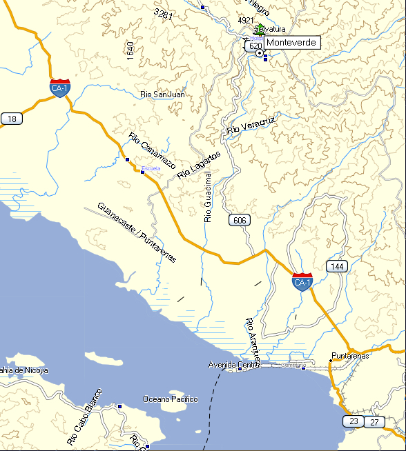 Costa Rica Garmin Nuvi
