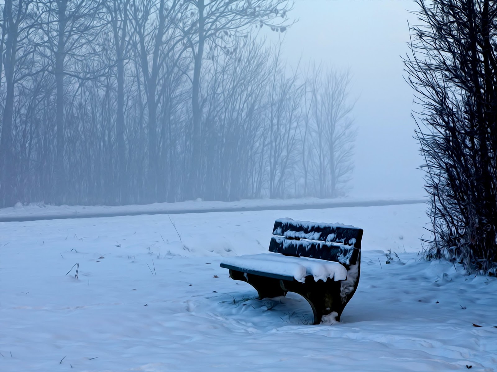 Beautiful Wallpapers: Snowfall Wallpaper