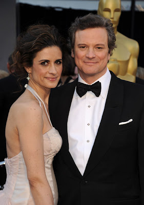 Colin Firth with Wife