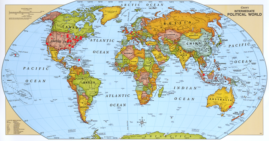 Old-Fashioned Correspondence: Map