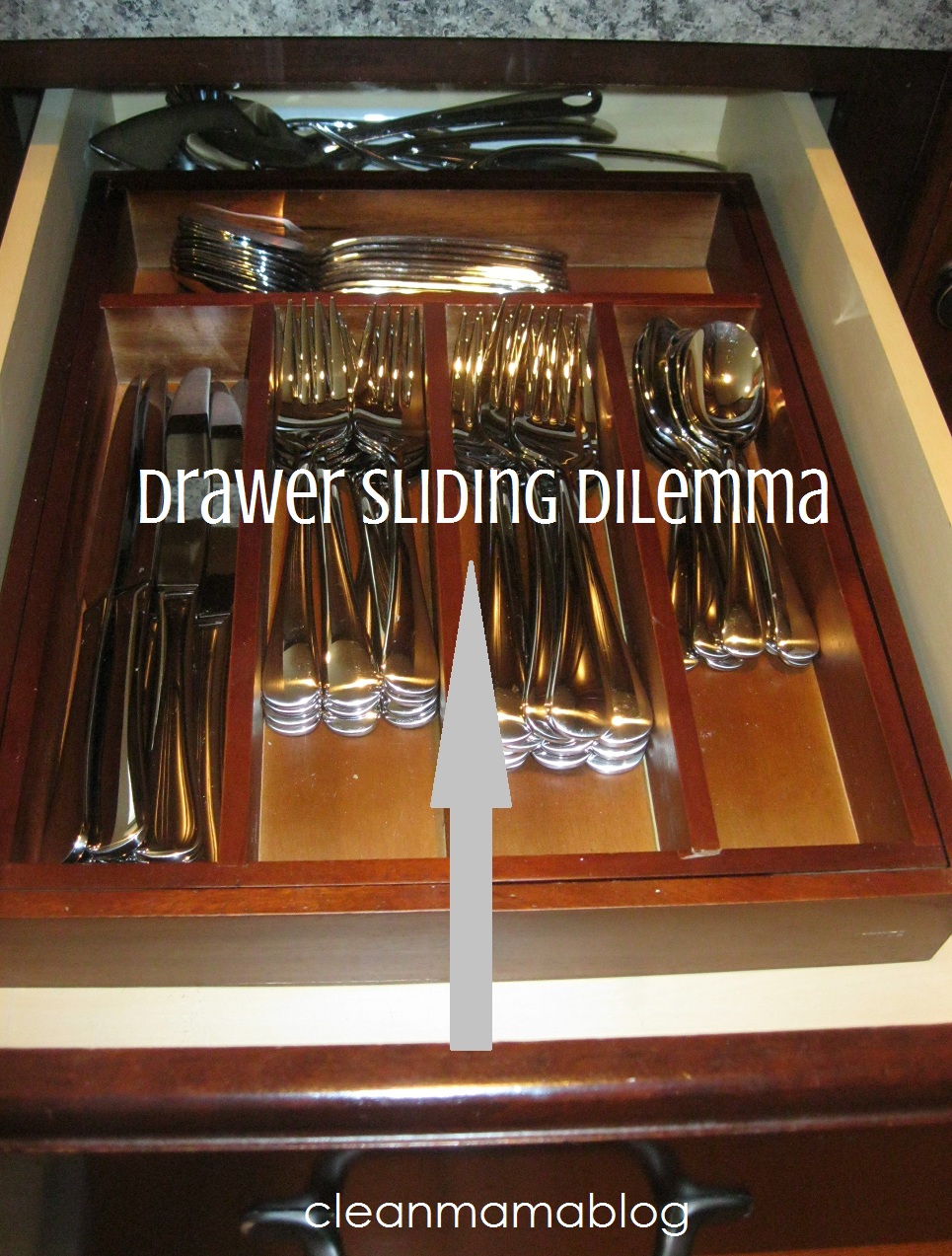 CLEAN MAMA Quick Tip No More Sliding Silverware Trays