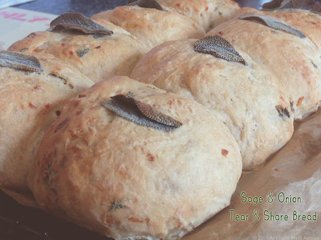 sage and onion tear and share bread recipe | Halal Home Cooking