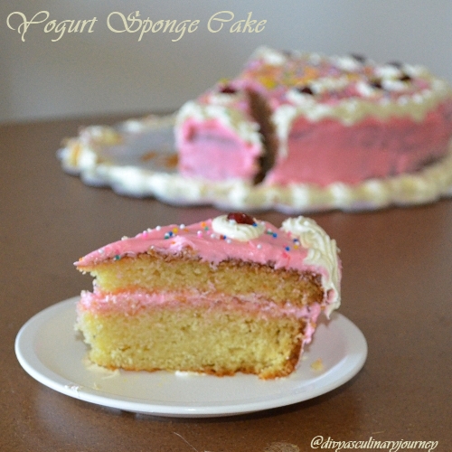 Divya's culinary journey Yogurt Sponge Cake Birthday cake for my daughter