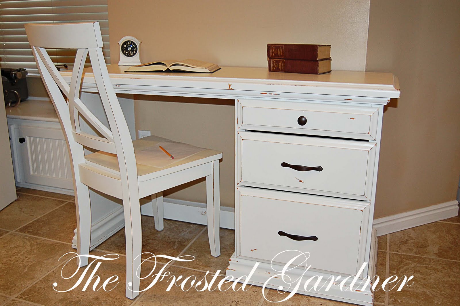 The Frosted Gardner The Whitney Desk Custom Refinish Before & After
