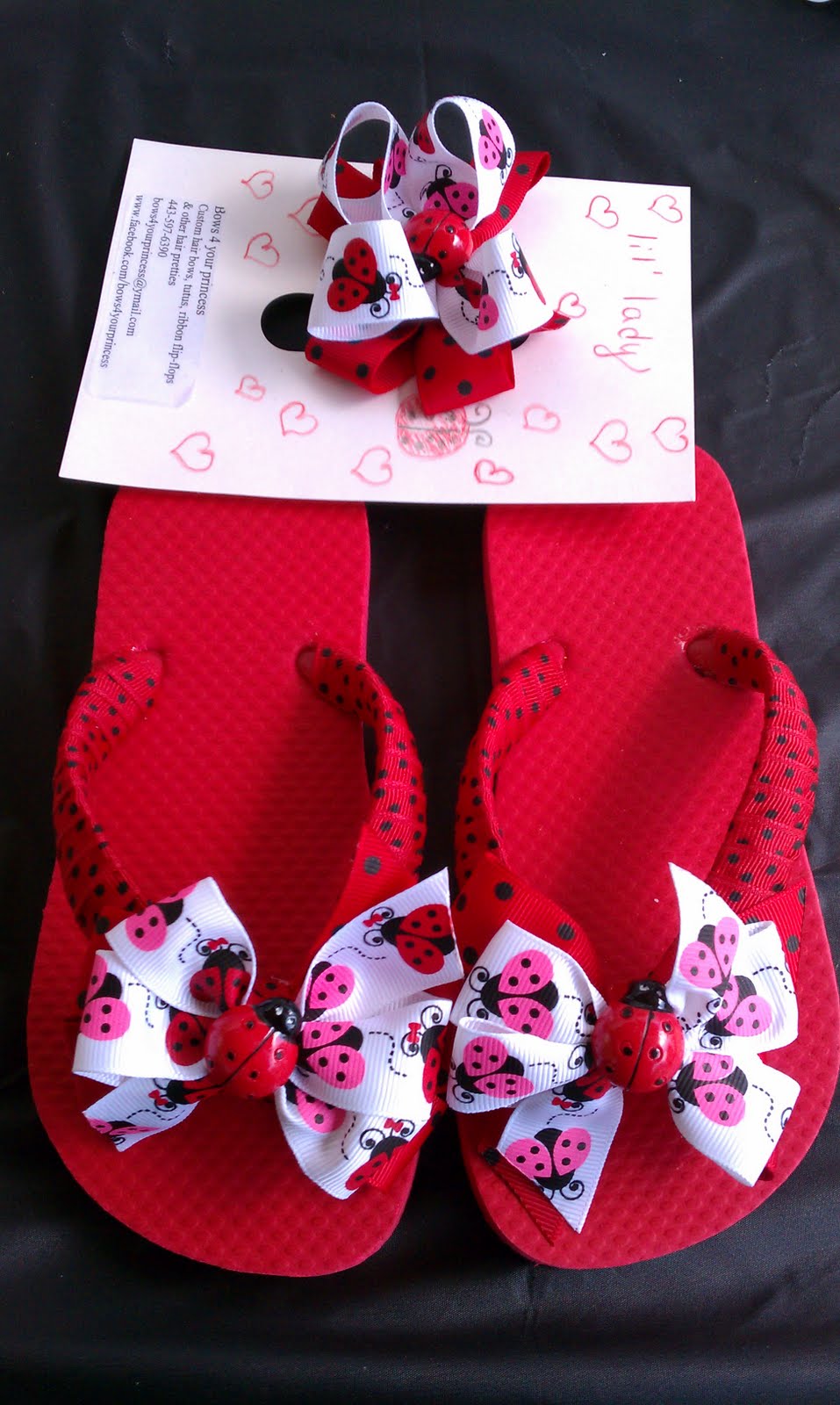 Bows 4 your princess ribbon boutique flipflops