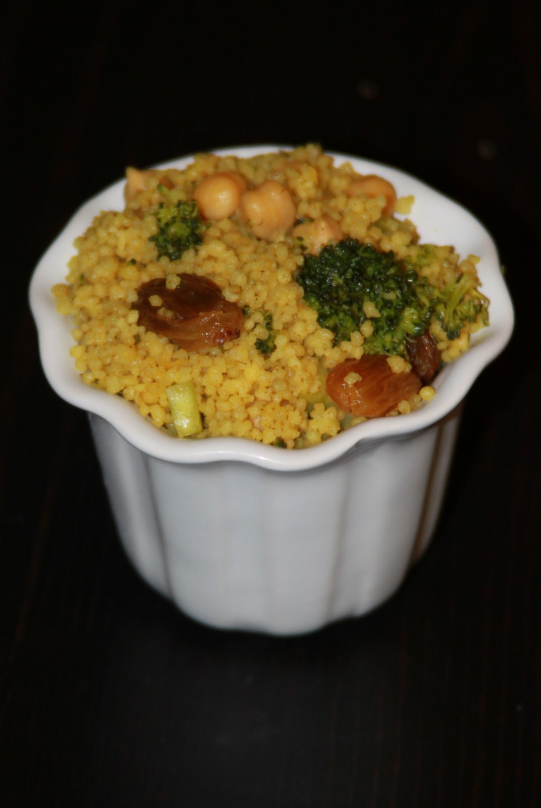 cooking out of the box curried broccoli couscous and mashed potatoes