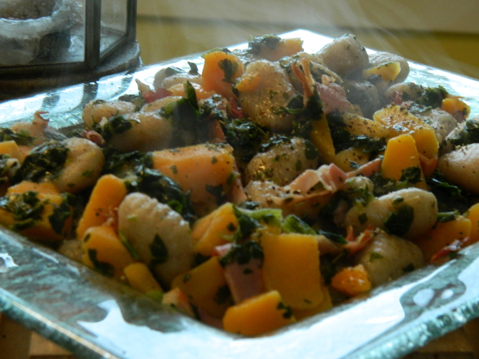 Recipe, Travel and Family Blog Purple Oven Mitt Gnocchi, Prosciutto