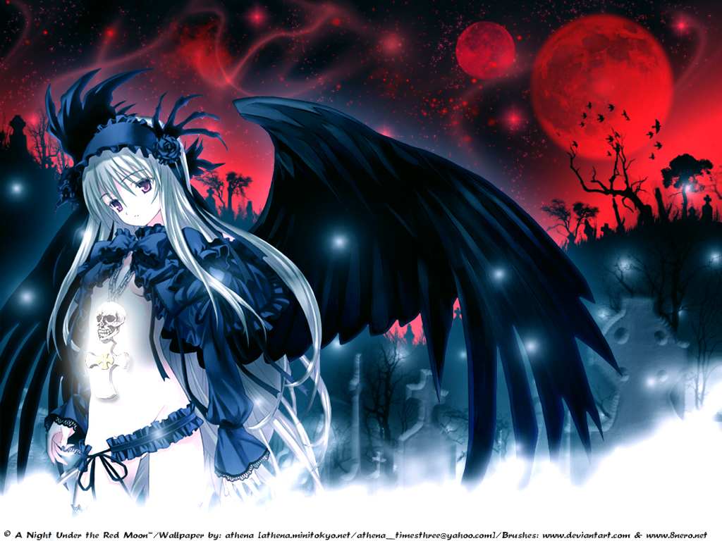 Anime Wallpaper: Anime Wallpaper A Night Under the Red Moon