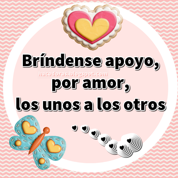 Imagen con versiculo ayudarse unos a otros Postal cristiana con texto de ayuda por amor