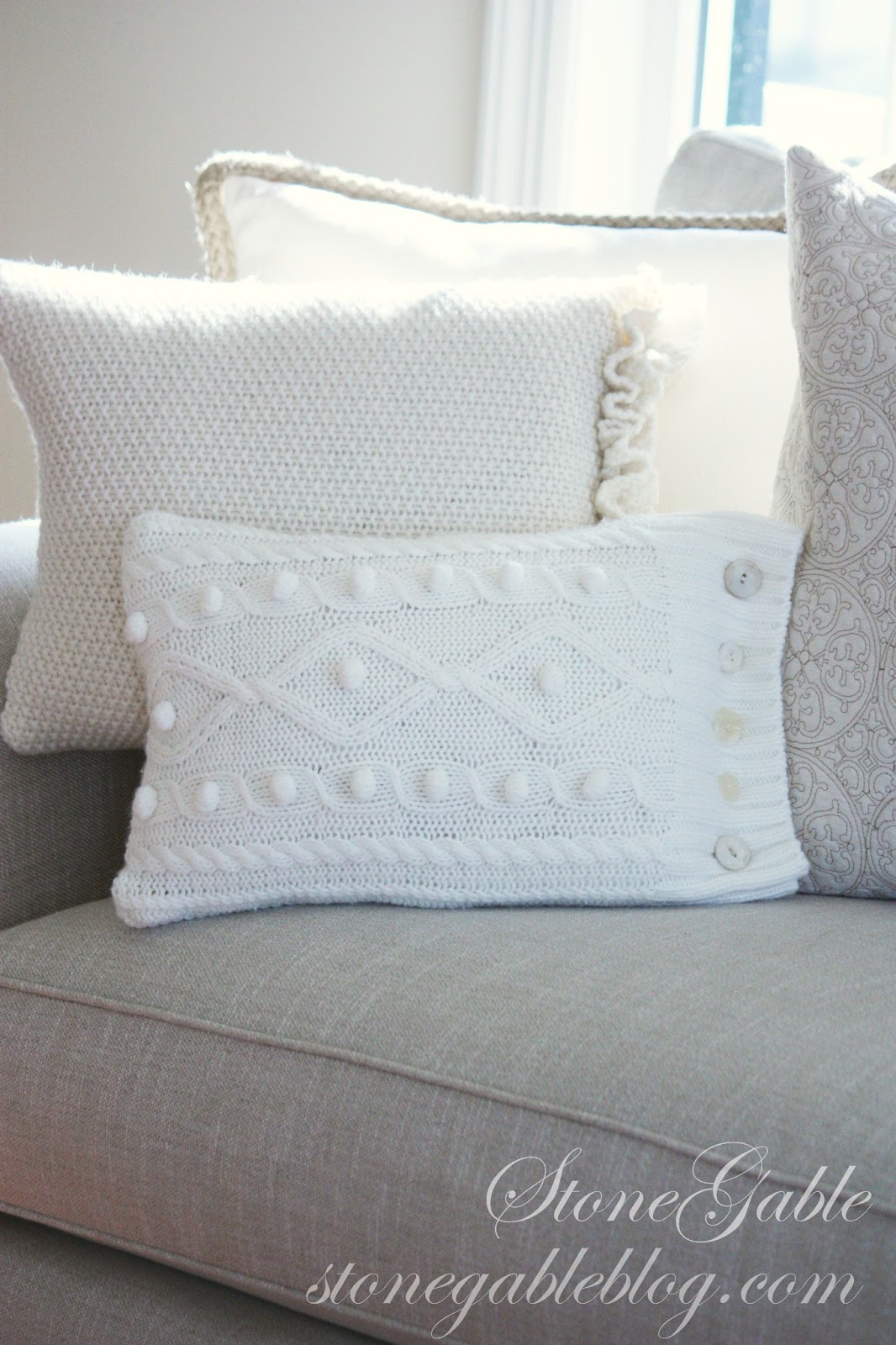 WINTERY SWEATER PILLOWS StoneGable