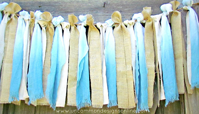 Dip Dyed fabric garland Dip Dyed fabric garland