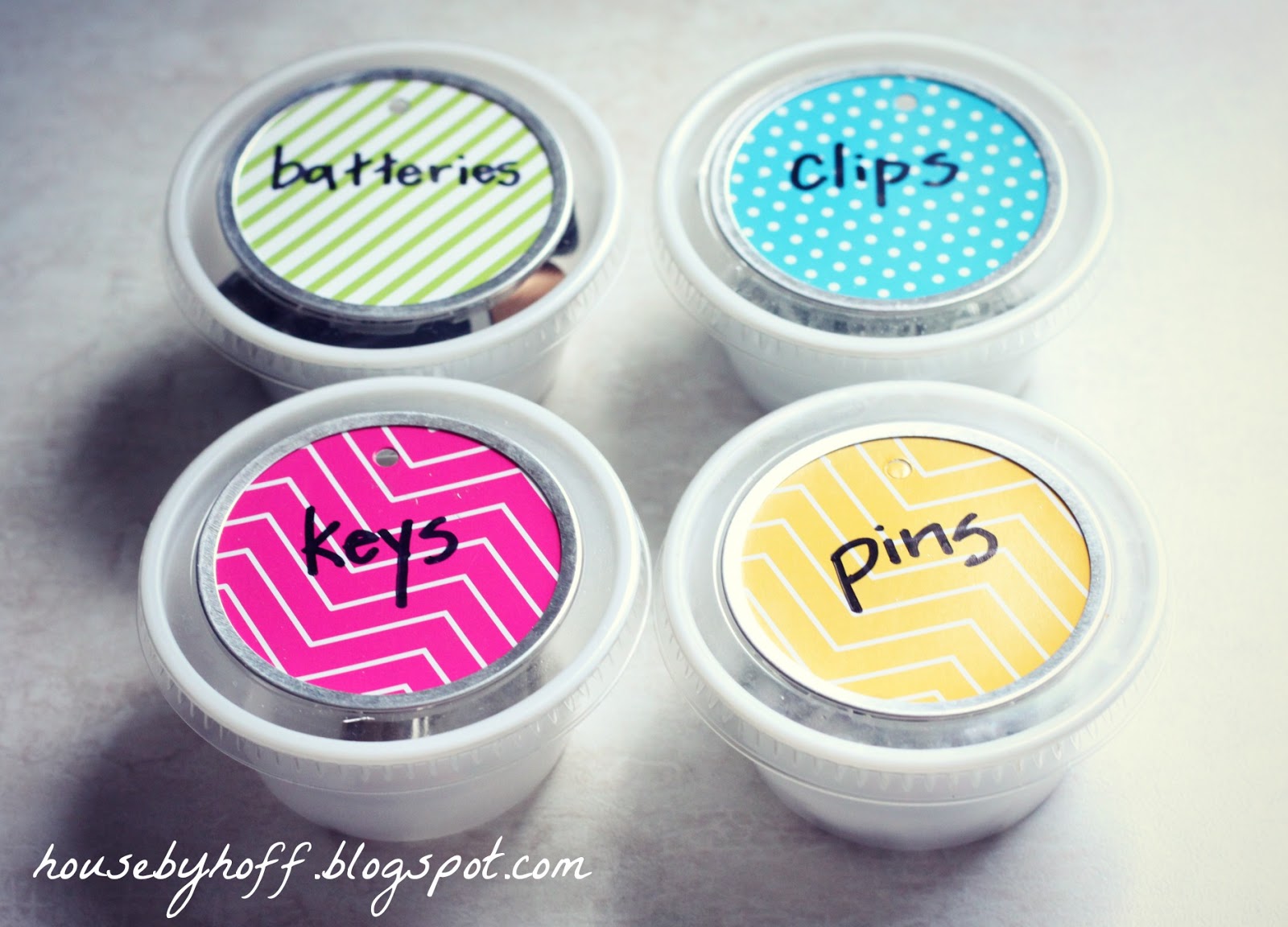 Upcycled Dip Container Organizers House by Hoff