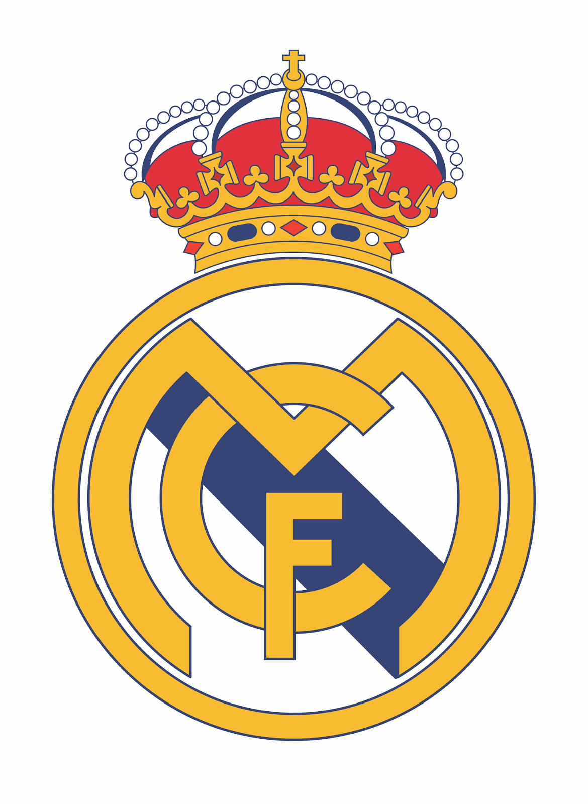 Como desenhar escudo do Real Madrid CF - How to Draw Real