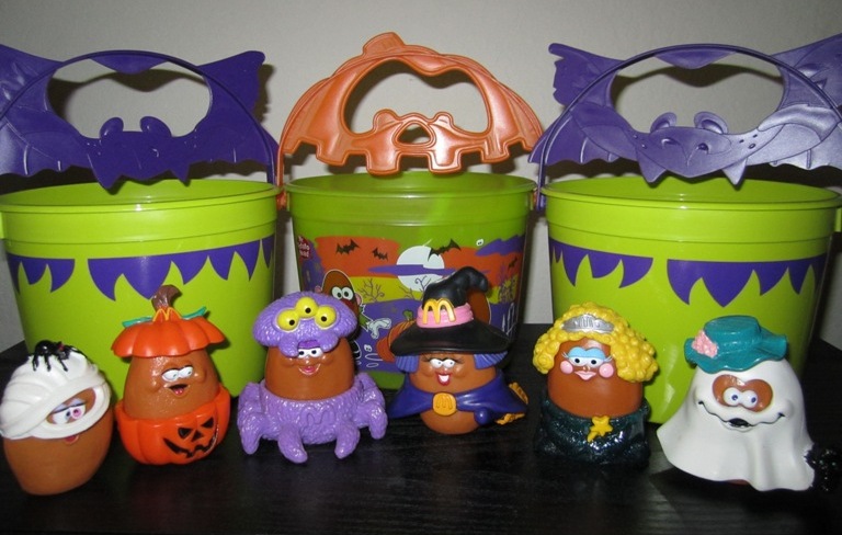 1998 McDonald/'s Happy Meal Toys Glow in the Dark McNugget Buddies Lot of 4