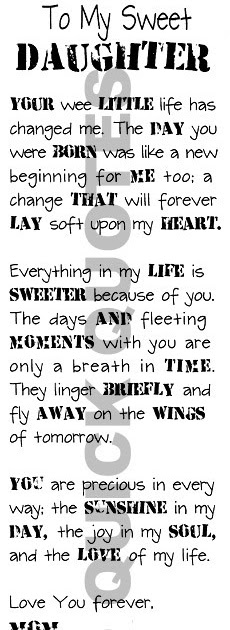 To my sweet daughter | More Than Sayings