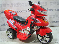 Motor Mainan Aki Pliko PK9818 Brigade Motor L Red