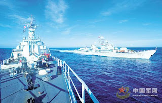 A Chinese People’s Liberation Army Navy fleet is heading for more training in the South
China Sea, after conducting patrols and exercises in the West Pacific.