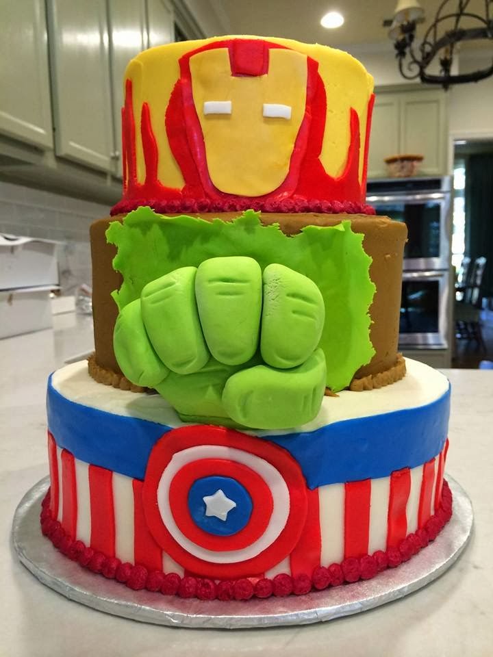 Happy Birthday Avengers Cake Design