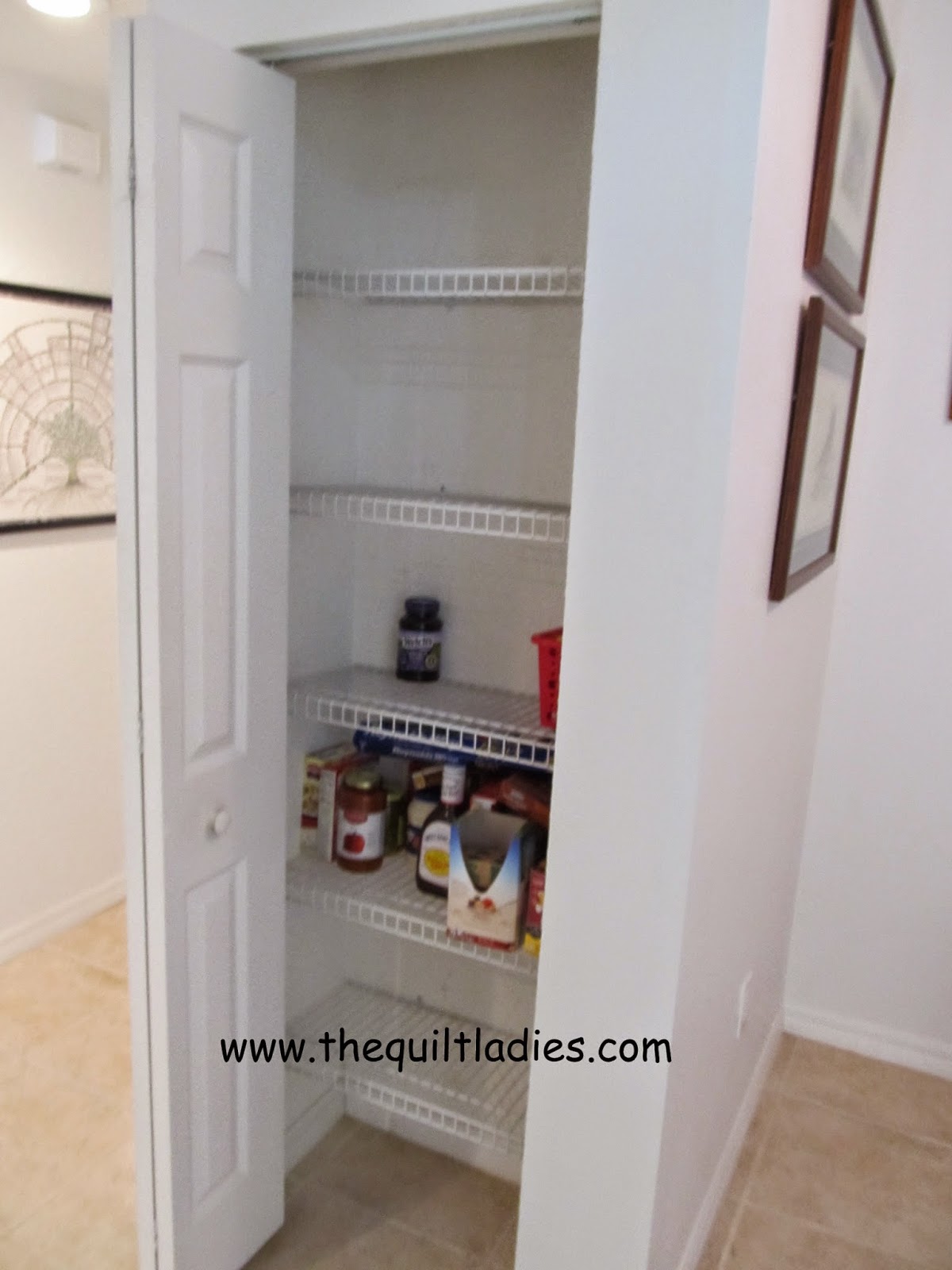 Pantry close re-do with wooden shelves