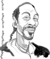 Snoop Dogg is a caricture by Artmagenta