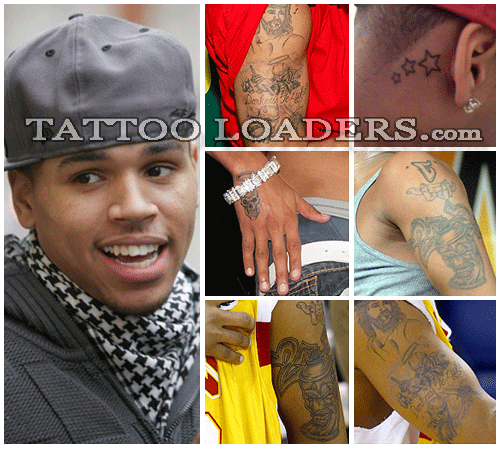 Chris Brown Tattoos Across his chest Chris has a large pair of wings