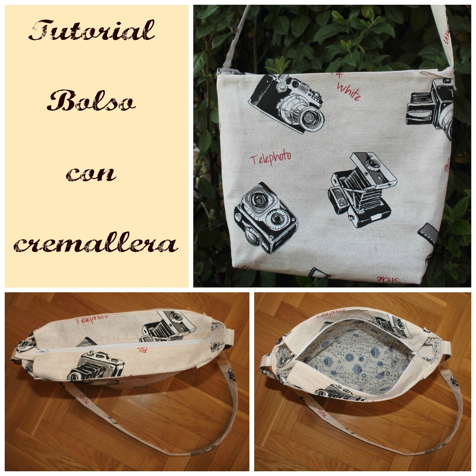 Bolsa en tela con cremallera