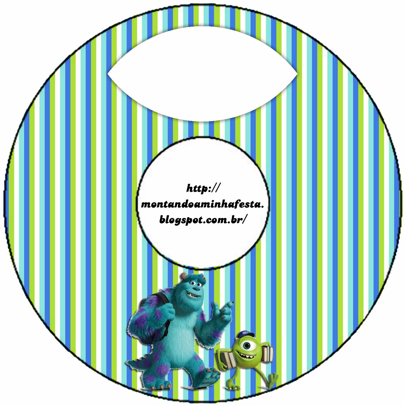 Invitaciones e Imprimibles de Monsters University para Imprimir Gratis. Etiqueta para CD.