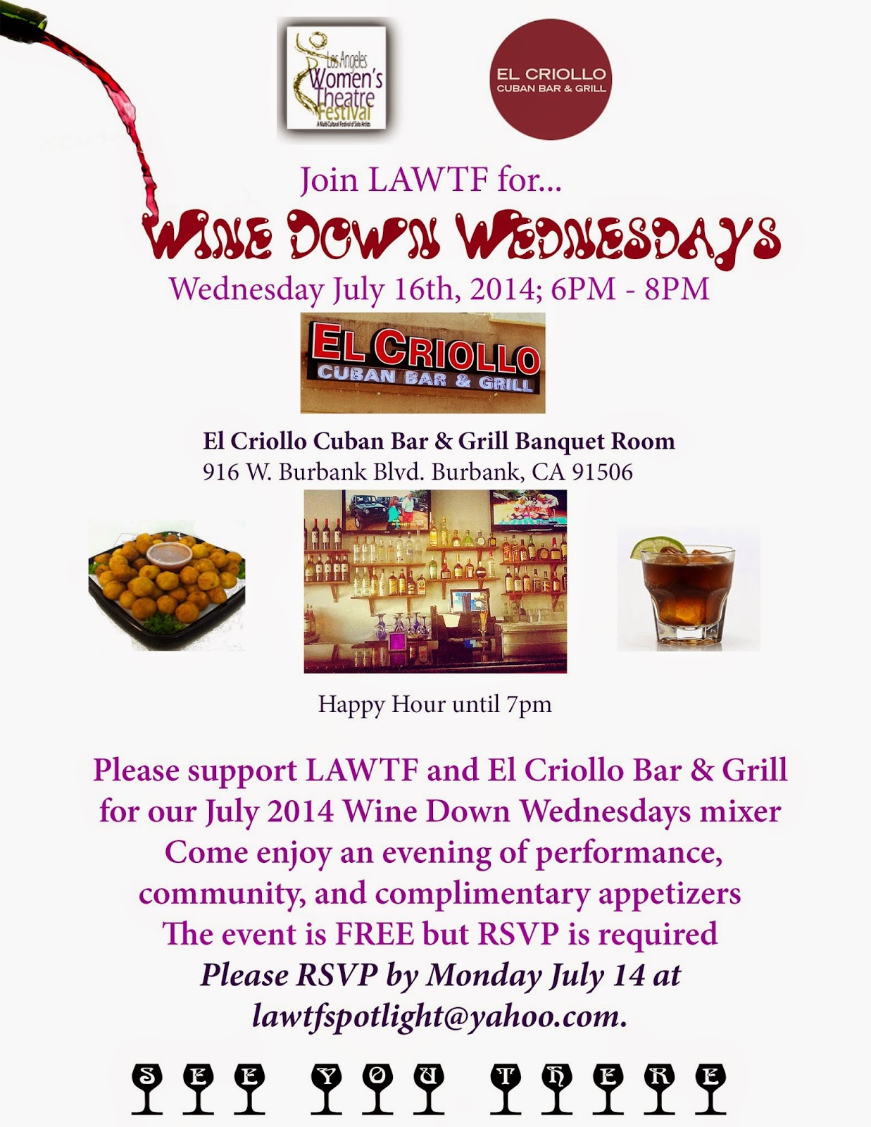Los Angeles Women's Theatre Festival Wine Down Wednesday July 16th