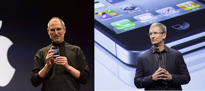 Steve Jobs y Tim Cook