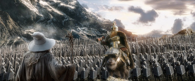 Copyright: ©2014 WARNER BROS. ENTERTAINMENT INC. AND METRO-GOLDWYN-MAYER PICTURES INC. (US, CANADA & NEW LINE FOREIGN TERRITORIES) ©2014 METRO-GOLDWYN-MAYER PICTURES INC. AND WARNER BROS. ENTERTAINMENT INC. (ALL OTHER TERRITORIES) ALL RIGHTS RESERVED. Dain pig boar army hobbit 3 battle of five armies movie still